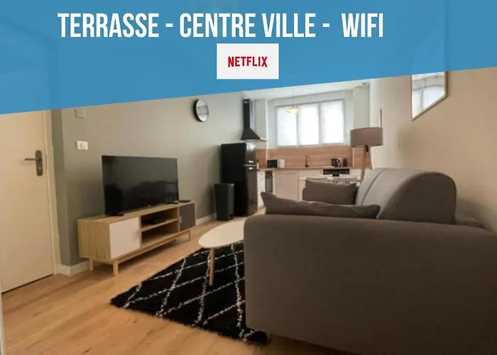 Centre Ville Superbe T2 Neuf Wifi Terrasse Netflix